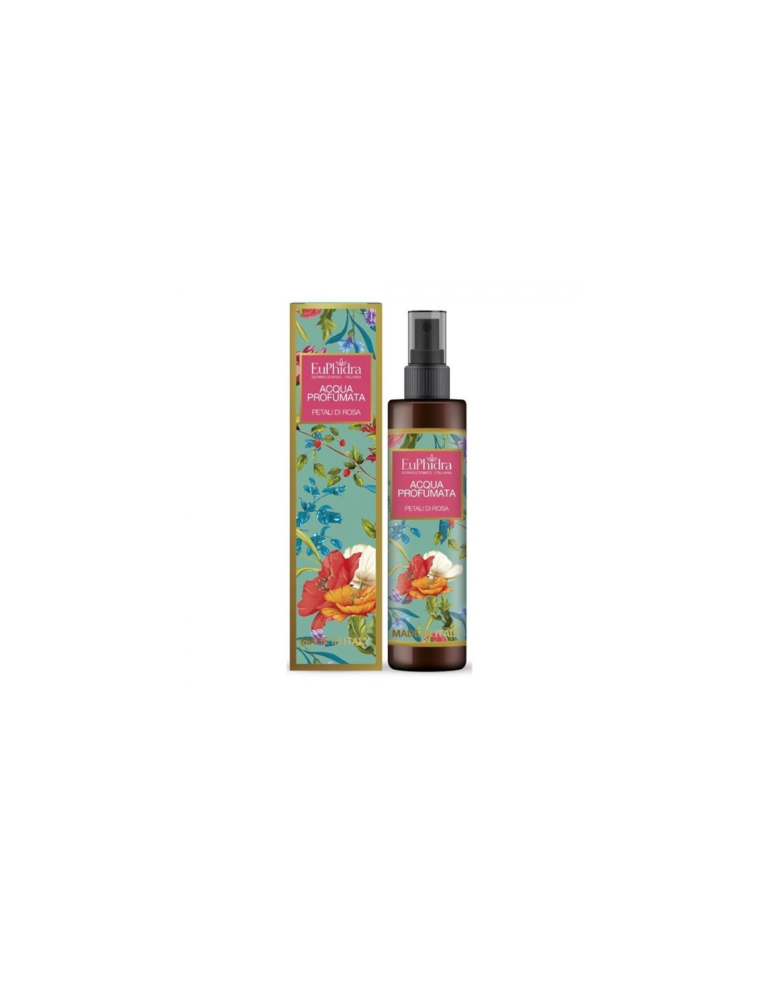 Euphidra Petali di Rosa Acqua Profumata - Zeta Farmaceutici - 125 ml - Acqua profumata dal delicato aroma di petali di rosa